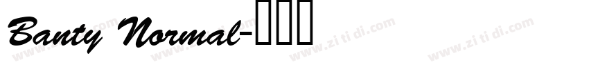 Banty Normal字体转换